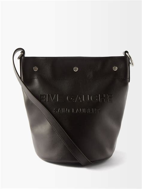 Rive gauche sac seau en cuir .